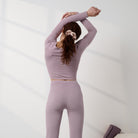 Lunya Activewear Seamless Modal Flow Long Sleeve - #Frosted Crocus