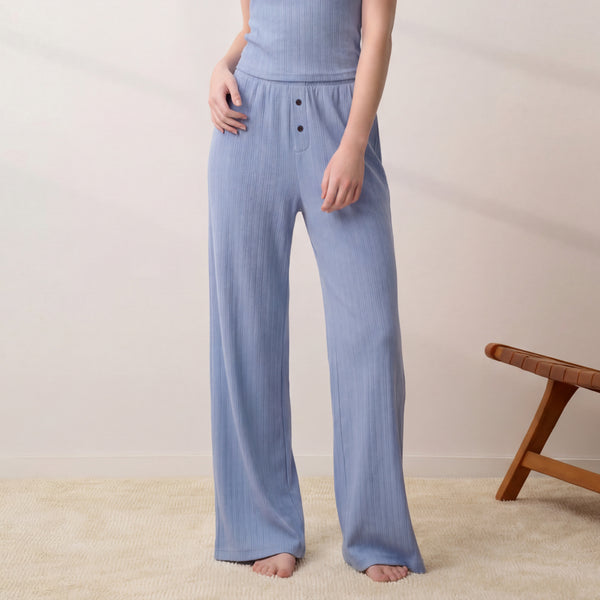 Pointelle Wide Leg Pant