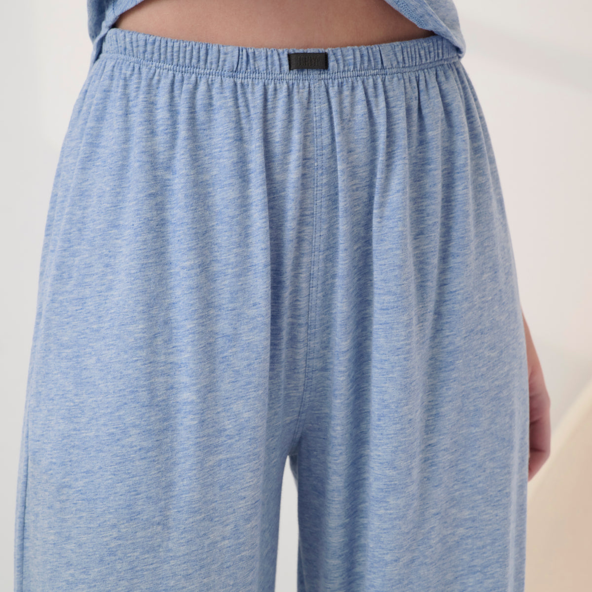 Lunya Pajamas - ORGANIC PIMA STRAIGHT LEG  PANT #Cloud Blue Heather