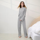 Lunya Pajamas- ORGANIC PIMA STRAIGHT LEG  PANT #Storm Grey Heather