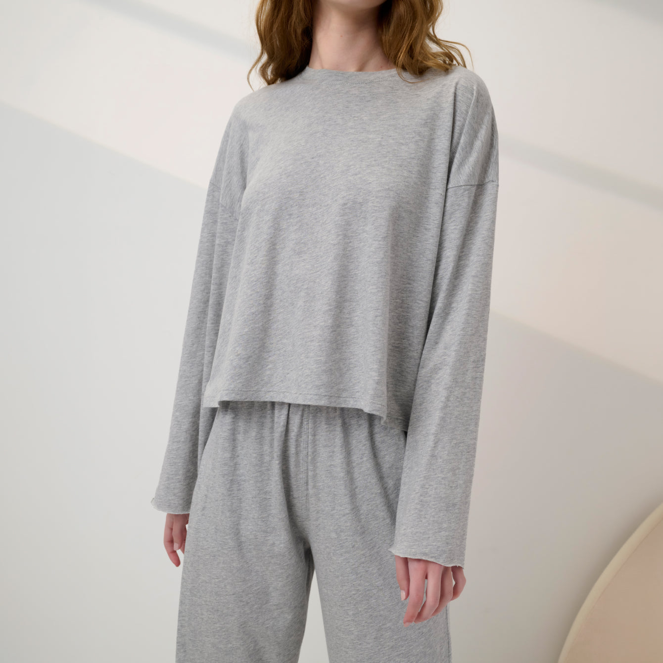 Lunya Pajamas - ORGANIC PIMA WIDE SLEEVE TEE #Storm Grey Heather
