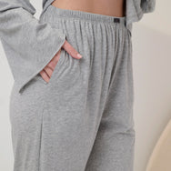 Lunya Pajamas- ORGANIC PIMA STRAIGHT LEG  PANT #Storm Grey Heather