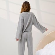 Lunya Pajamas - ORGANIC PIMA WIDE SLEEVE TEE #Storm Grey Heather