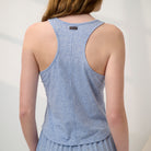 Lunya Pajamas - ORGANIC PIMA CURVED HEM TANK #Cloud Blue Heather