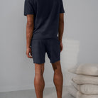 Lunya Pajamas - MEN’S SLUMBERKNIT™ SHORT - #deep blue