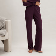 Lunya Loungewear Wafflesoft Wide Leg - #Vintage Merlot