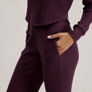 Lunya Loungewear Wafflesoft Wide Leg - #Vintage Merlot