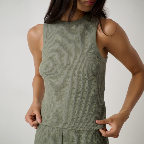 Organic Cotton Seersucker Tank
