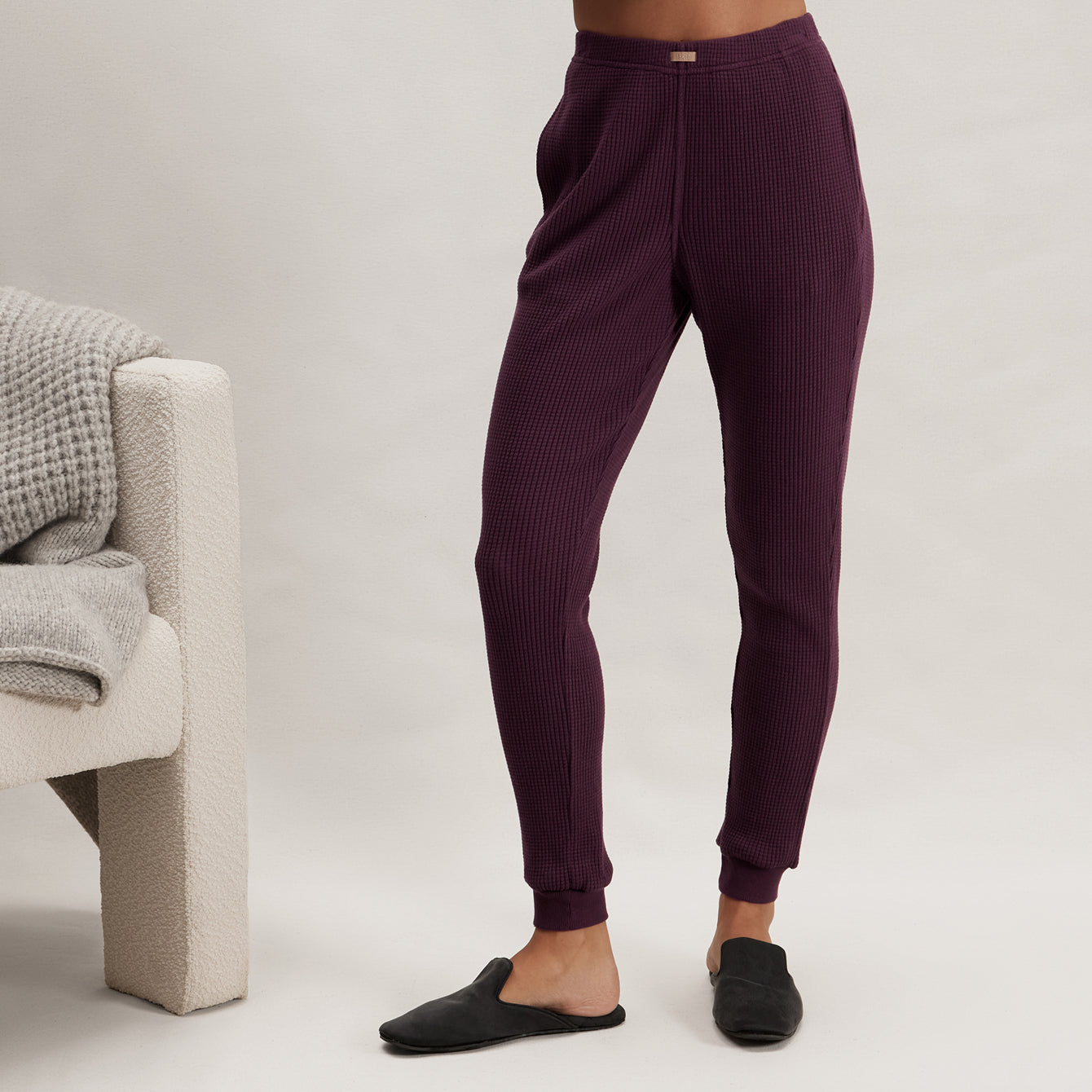 Lunya Loungewear Wafflesoft Jogger - #Vintage Merlot