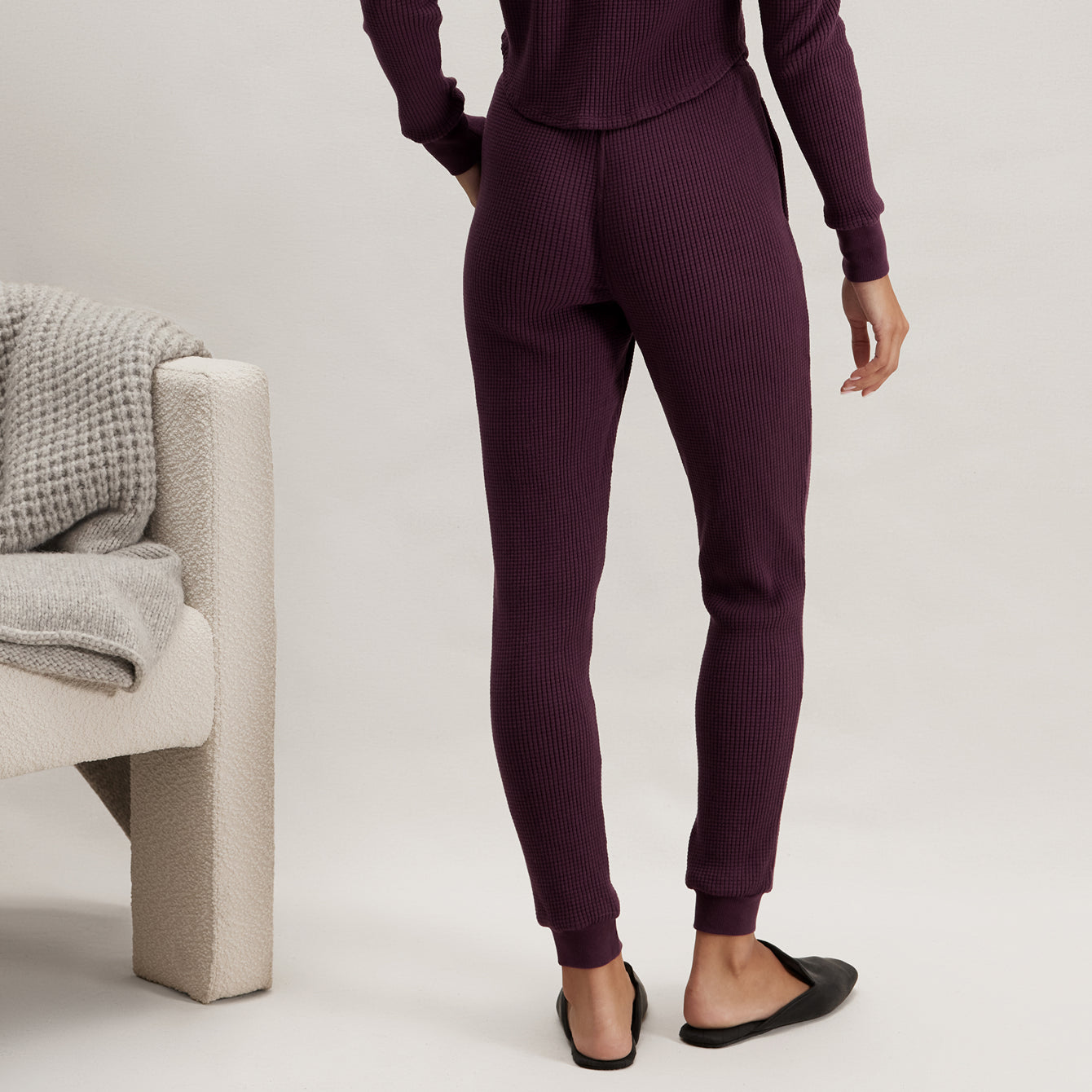 Lunya Loungewear Wafflesoft Jogger - #Vintage Merlot
