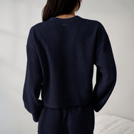 Lunya Pajamas - Organic Cotton Wide Sleeve Top #Deep Blue