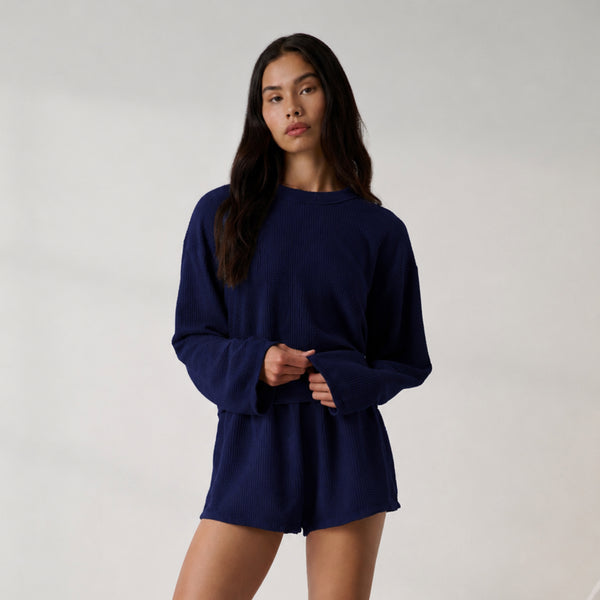 Organic Cotton Seersucker Wide Sleeve