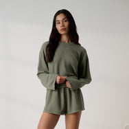 Lunya Pajamas - Organic Cotton Wide Sleeve Top #Fresh Herb