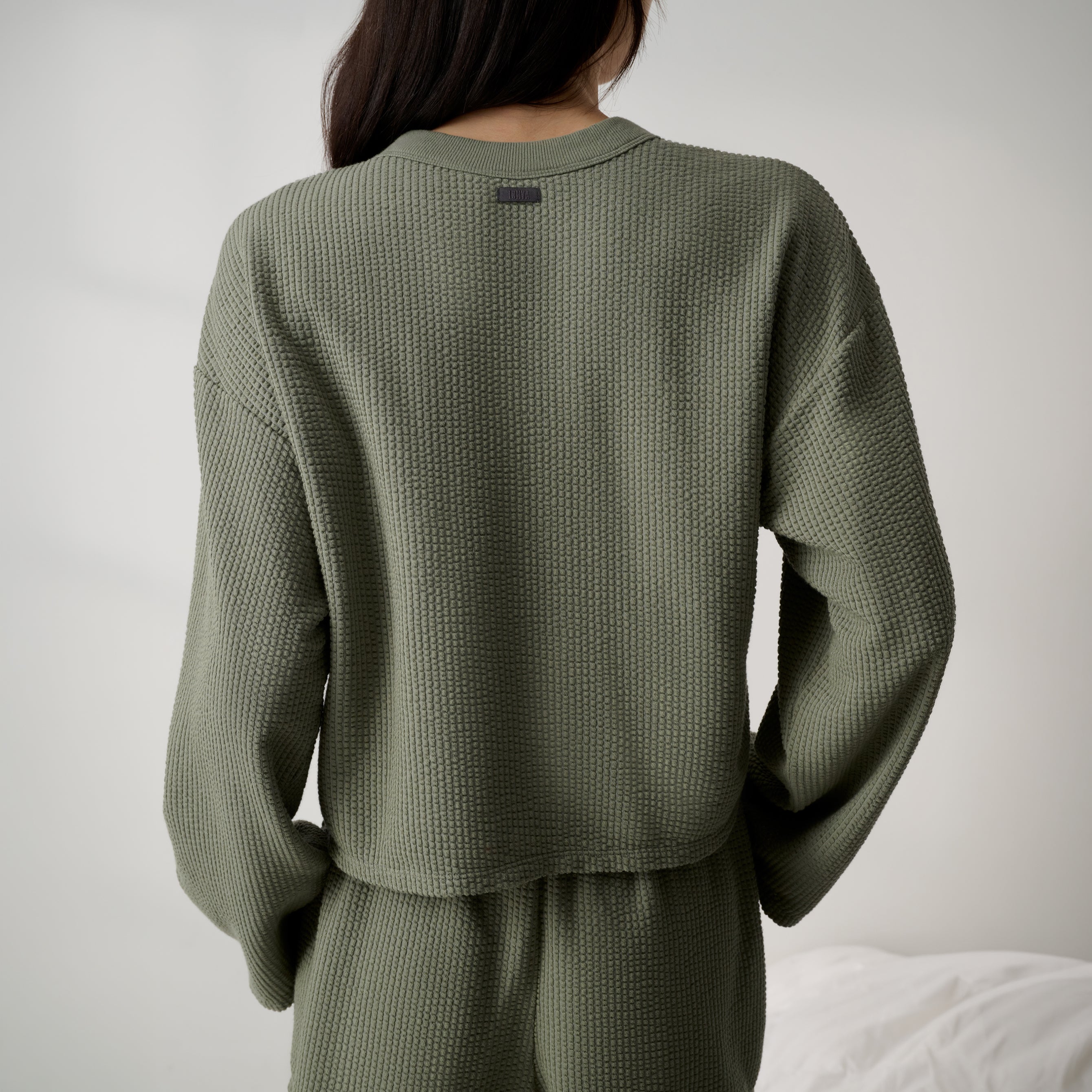 Lunya Pajamas - Organic Cotton Wide Sleeve Top #Fresh Herb