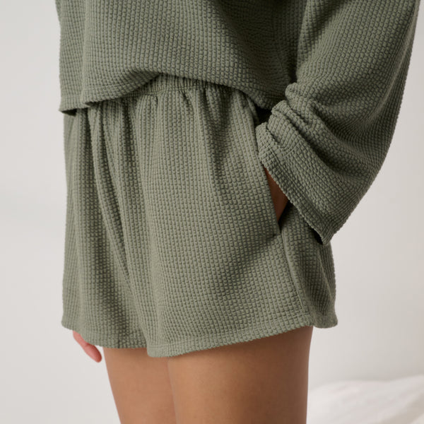 Organic Cotton Seersucker Short