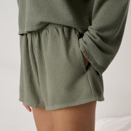 Lunya Pajamas - Organic Cotton Seersucker Short #Fresh Herb