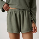 Lunya Pajamas - Organic Cotton Seersucker Short #Fresh Herb