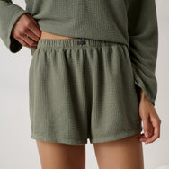 Lunya Pajamas - Organic Cotton Seersucker Short #Fresh Herb