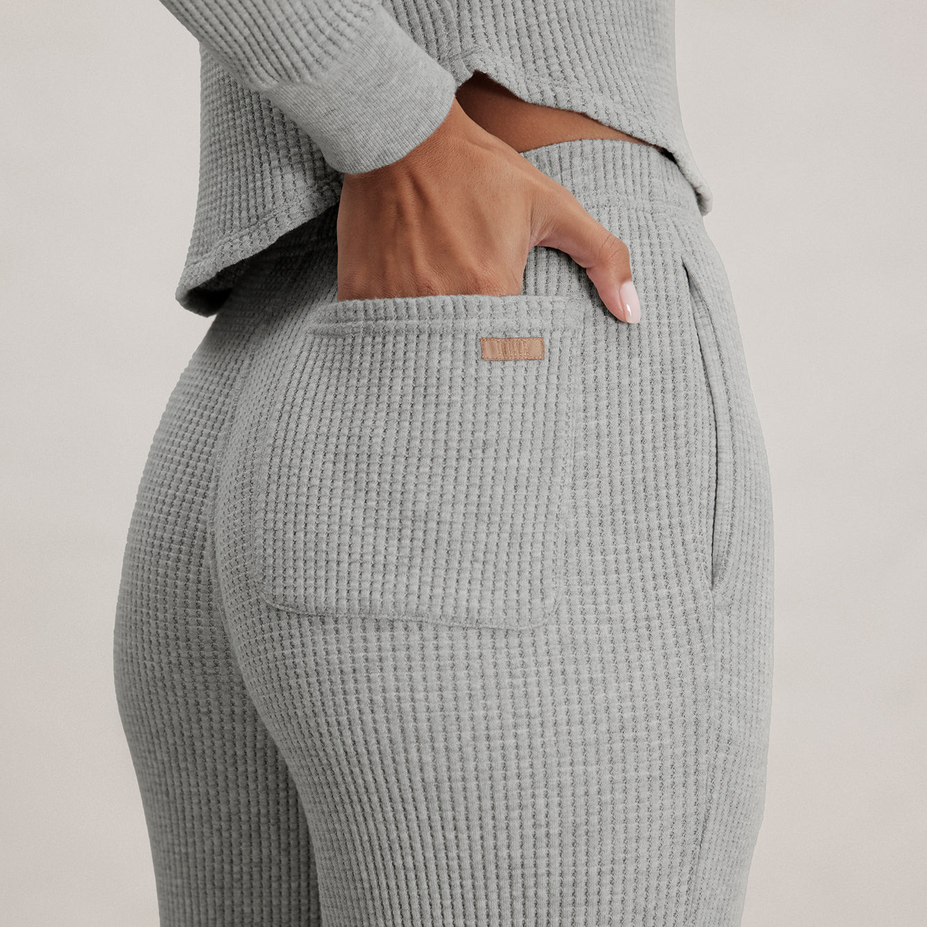 Lunya Loungewear Wafflesoft Wide Leg - #Moonlit Grey Heather