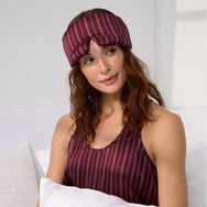 Lunya Pajamas Washable Silk Sleep Mask - #Currant Veil Stripe