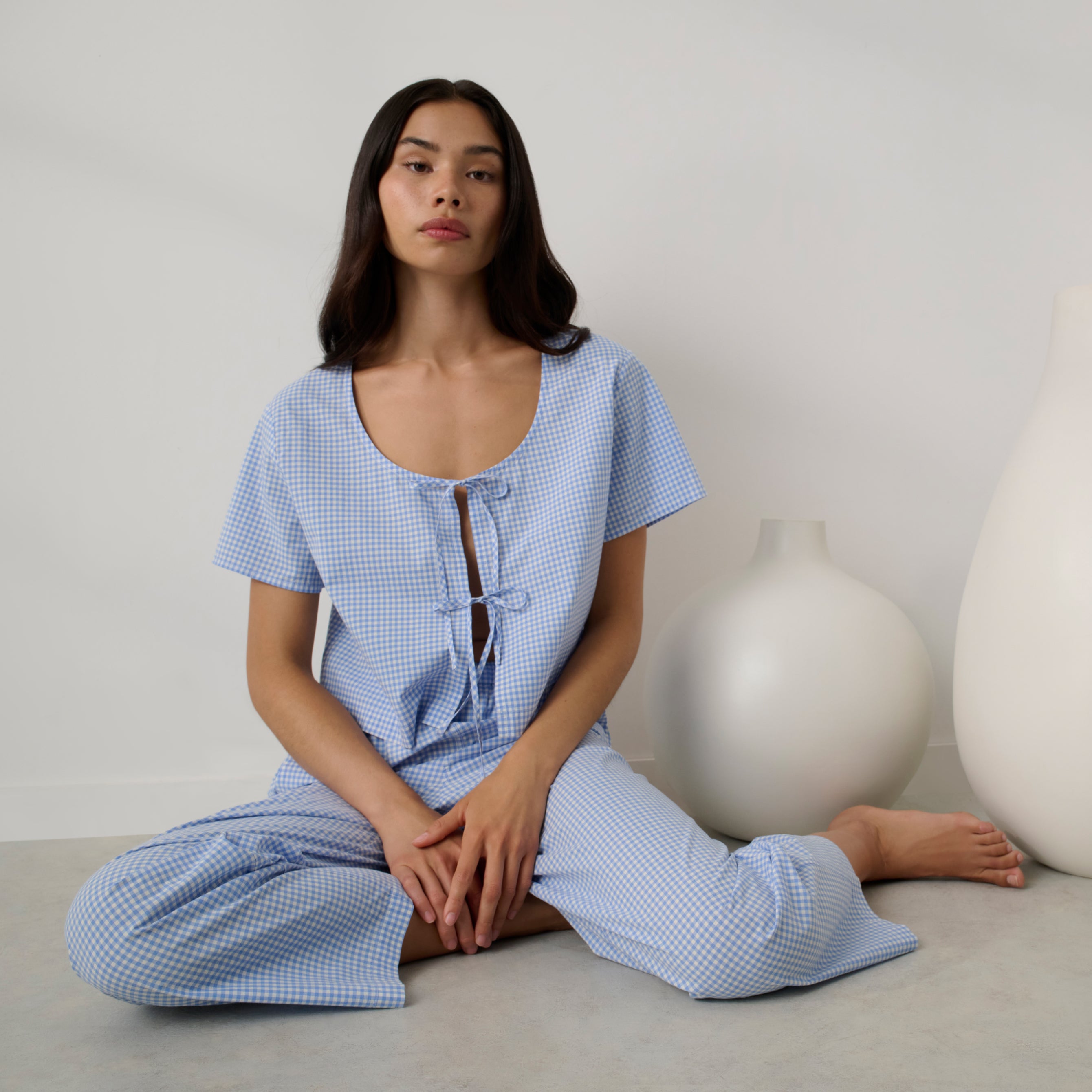 Lunya Loungewear - Airy Cotton Tie Front Top #Market Check
