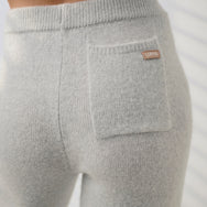Lunya Loungewear Cashmere Wool Wide Leg Pant - #Misty Stone
