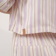 Lunya Pajamas - WASHABLE SILK HIGH RISE PANT SET #Wisteria Stripe