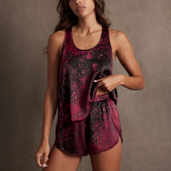 Lunya x Rosandich Washable Silk Tulip Back Set - #Rouge Reverie