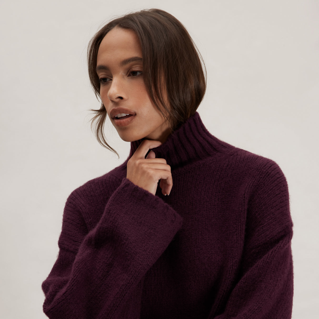 Lunya Loungewear Cashmere Wool Turtleneck - #Vintage Merlot