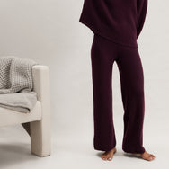 Lunya Loungewear Cashmere Wool Wide Leg Pant - #Vintage Merlot