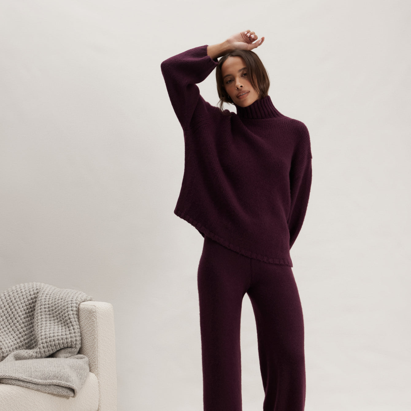 Lunya Loungewear Cashmere Wool Turtleneck - #Vintage Merlot