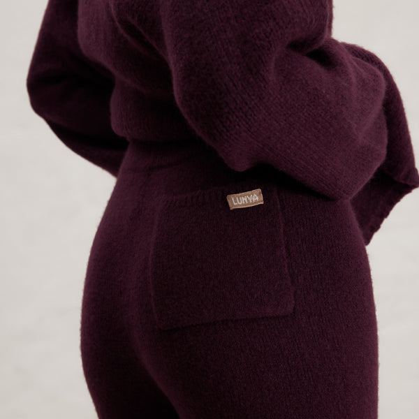 Cashmere Wool Wide Leg Pant