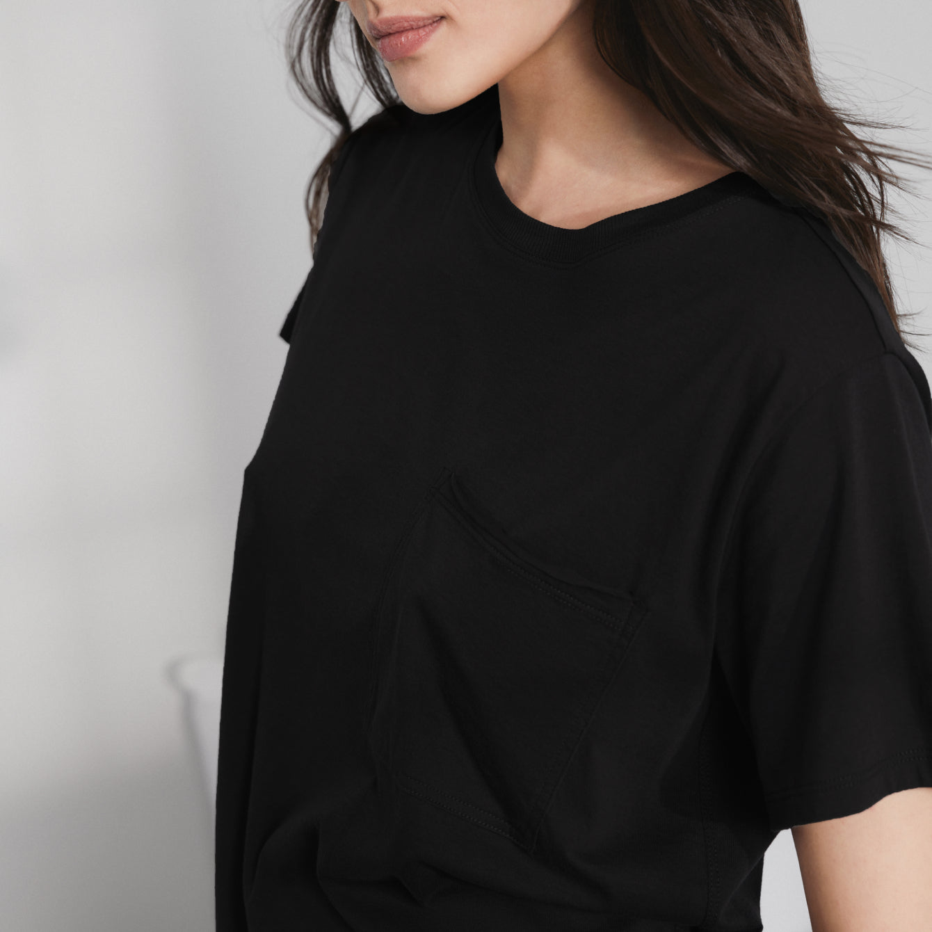 Lunya Pajamas Organic Pima Tee Short Set - #Immersed Black