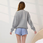 Lunya Loungewear - Silksweats™ Midweight Graphic Sweatshirt Off Duty Leisure #H Grey/Meadow