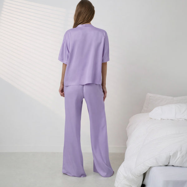 Washable Silk Crossover Pant Set