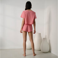 Lunya Pajamas - Airy Cotton Short #Sunset Stripe