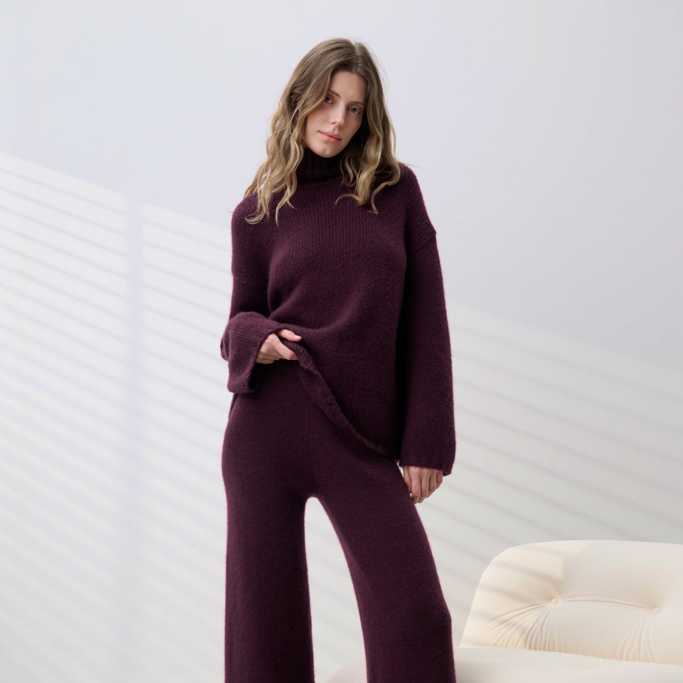 Lunya Loungewear Cashmere Wool Turtleneck - #Vintage Merlot
