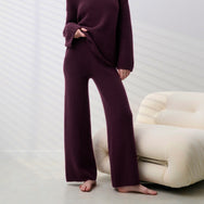 Lunya Loungewear Cashmere Wool Wide Leg Pant - #Vintage Merlot