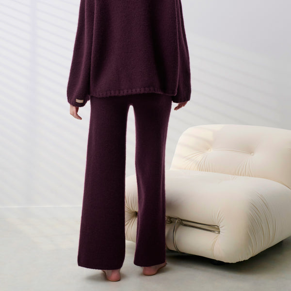 Cashmere Wool Wide Leg Pant