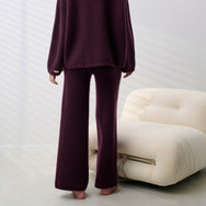 Lunya Loungewear Cashmere Wool Wide Leg Pant - #Vintage Merlot
