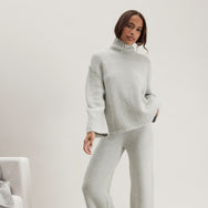Lunya Loungewear Cashmere Wool Turtleneck - #Misty Stone