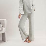 Lunya Loungewear Cashmere Wool Wide Leg Pant - #Misty Stone