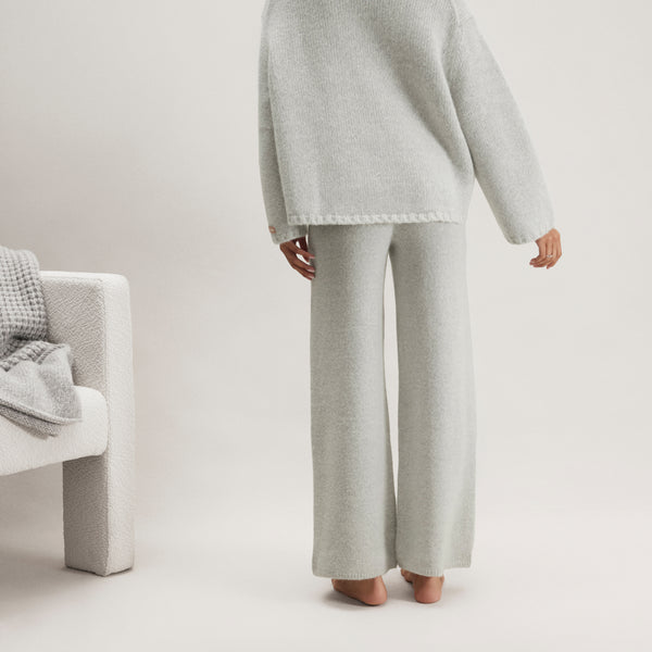 Cashmere Wool Wide Leg Pant