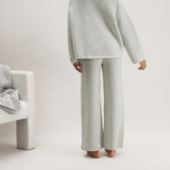 Lunya Loungewear Cashmere Wool Wide Leg Pant - #Misty Stone