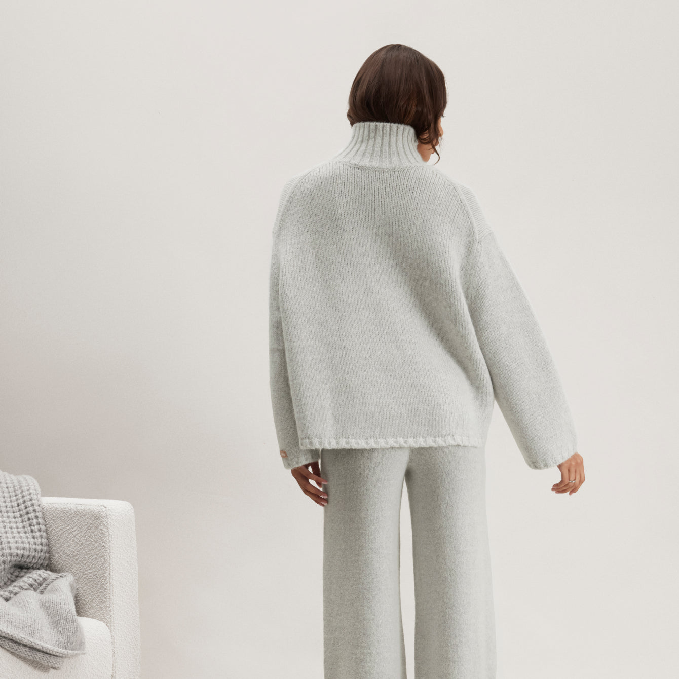 Lunya Loungewear Cashmere Wool Turtleneck - #Misty Stone