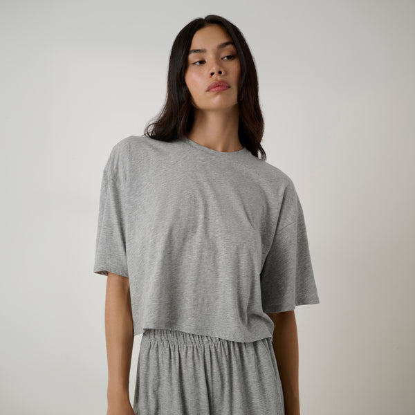 Organic Pima Cropped Easy Tee