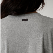 Lunya loungewear - Organic Pima Cropped Easy Tee - #Storm Grey Heather