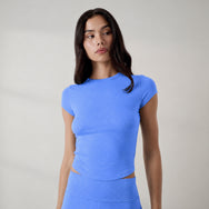 Lunya Pajamas - Soft Modal Curved Hem Tee #Current Blue