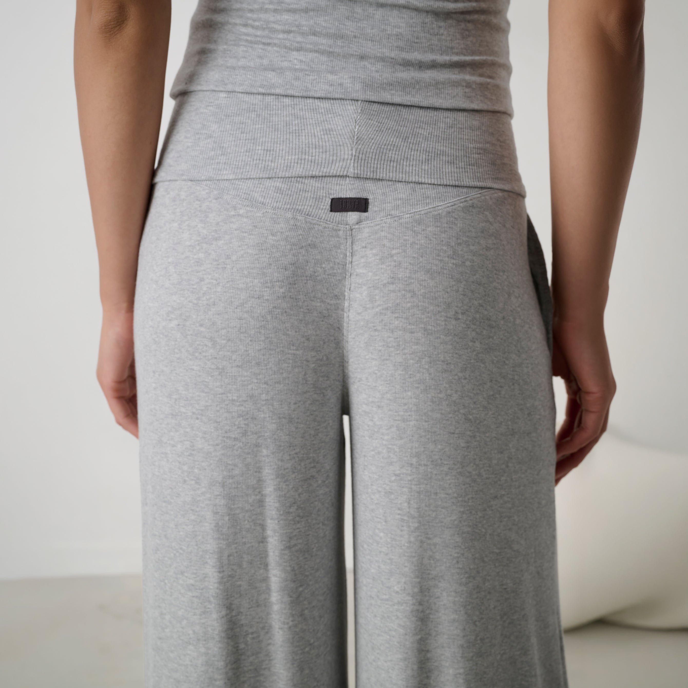 Lunya Pajamas - Soft Modal Rib Foldover Pant #Napping Dove Heather