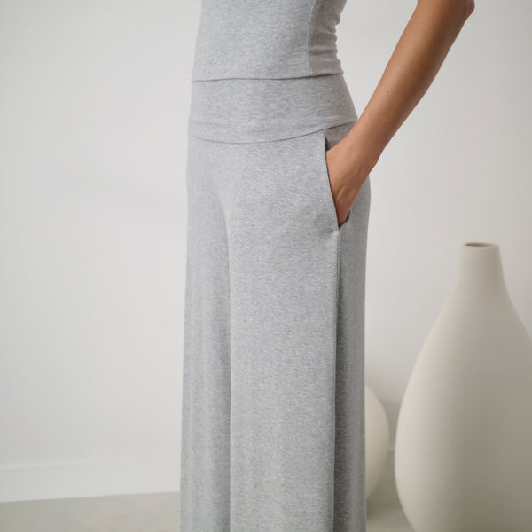 Soft Modal Rib Foldover Pant